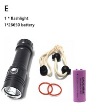 6000lm XM-L2 LED 다이빙 손전등 휴대용 26650 전술 방수 수중 랜턴 화이트/옐로 100M 4 모드 라이트, E_yellow