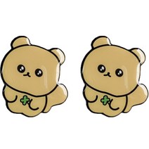 데일리리빙 몽글몽글 귀여운 스마트톡 핸드폰 거치대, 카키, 2개