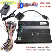 옛날오락기 비디오게임 고전 가정용 게임기 판도라 박스 3d Saga EX 10000 in 1 게임 내장 128g wifi 저장, 한개옵션1, 03 2.8mm cable AU plug