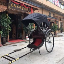 인력거 꾼 행사 수레 특수 전시장 관광 빈티지 소품, 빨간색