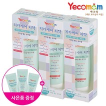 예꼬맘 어린이 치약 2단계 60g 3개입 + 소형치약 45g[저불소], 60g+15g, 3개