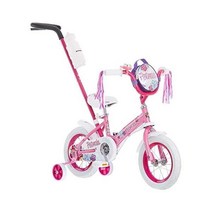 Schwinn Grit 및 Petunia 조정 가능한 어린이용 자전거 남학생 여학생 초급, Pink, 12-Inch Wheels, 12-Inch Wheels + Bicycle