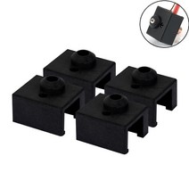 MEGA 3D 프린터 부품 히팅 블록 핫엔드 바이메탈 히트 브레이크 Ender-3 S1 CR-10 스마트 프로 스프라이트 압출기용 최대 300 온도, 사진으로, 4pc 실리콘 양말, 4pc 실리콘 양말