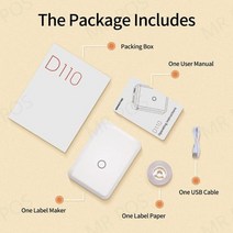 라벨기 라벨프린터 송장프린터 niimbot d110 label maker 휴대용 포켓, 프린터 표준 세트, 협력사