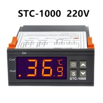 자동 온도 조절기 디지털 서모 스탯 컨트롤러 STC-1000 STC-3008 STC-3028 온도계 센서 습도계 12V 24V 220V 50%, 01 STC-1000  12V