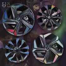 JS automotive 아반떼MD 홀로그램 빛반사 메탈 차량 바퀴 타이어 17인치 18인치 19인치 휠커버 기스 방지 포인트 튜닝 셀프 스티커 부착 튜닝 인테리어 몰딩 용품, 프리즘 홀로그램