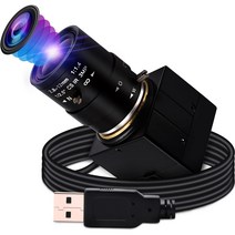 ELP 2.8-12mm 가변 초점 렌즈 웹캠 100fps 광학 4배 줌 웹캠 200만 화소 고속 Web 카메라 4배 줌 망원 카메라 USB PC용 가변 포커스 카메라 외장 발리 포커스 카메라