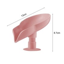 잎 모양 비누 홀더 욕실 용 비누 접시 빠른 배수 대형 흡입 컵 단단히 고정 욕실 보관 랙 비누 용기, E3 13X8.7cm