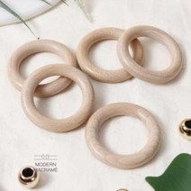 너도밤나무 우드고리 4cm 5cm 5.5cm 6cm 7cm 8cm 마크라메 재료, 밤나무우드링(7cm)