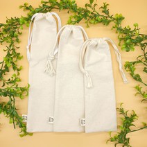 수제 감성캠핑용품 단조팩 파우치 광목주머니 멀티 수납 다용도 더스트백 스트링 복조리 파우치, 10cm x 35cm-화이트직조끈