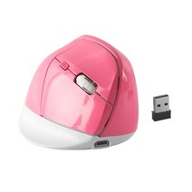 버티컬마우스 2.4G 무선 수직 마우스 인체 공학적 충전식 1600 DPI 게임용 광학 USB PC 노트북 데스크탑 컴퓨터 사무실 용, [02] Pink mouse