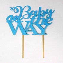 All About Details Baby On The Way Cake Topper １pc Expecting/Proud Parents to be 1st Child Party, 1