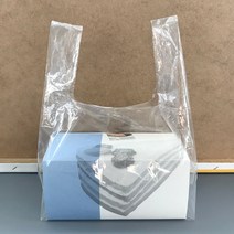 [소행섬] 무지 PE 비닐 쇼핑백 U형 (테이크아웃 매장비닐쇼핑백 상자쇼핑백 답례품 선물포장), 100ea, U35