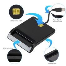 USB 스마트 카드 리더기 아이폰 7 8 10 8 10 리눅스 OS 지원 은행 IC/ID EMV DNIE ATM cac용 SIM 클론 커넥터 리더기, 02 Black, 02 Black