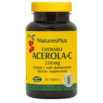 네이쳐스플러스 아세로라 비타민C 250mg 츄어블 90정 NaturesPlus, 1개