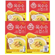오뚜기 오뚜기 옥수수 컵 스프 (24g×3개입) 간단한 야식 메뉴 자취생 요리 직장인 점심 메뉴 추천, 4개