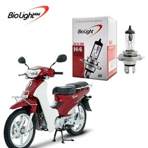 대림 시티100 오토바이전조등 12V35 35W 바이오라이트 순정 H4전조등 헤드 라이트, 1개