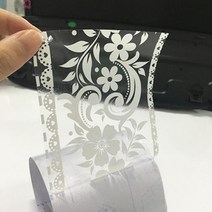 흰색 레이스 투명 분리형 벽지 테두리 가게 진열창 스티커 욕실 거울 장식 크라운벽면, 01 as picture