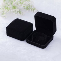 명품 원목 주얼리 보관함벨벳 팔찌 상자 목걸이 보석 보관 케이스 제안 약혼 웨딩 카운터 디스플, 02 Black