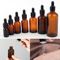 화장품 스포이드 갈색 유리 병 공병 빛차단 용기 오일 에센스 향수, 기본, 15ml