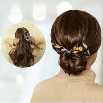 22 색상 Deft Bun 여성용 머리띠 헤어 액세서리 소녀 귀여운 머리 밴드 로프 빈티지 헤어 보우 밴드 2021 New Hair Bun Maker, 1개, 11 p-black-01 싱글 사이즈
