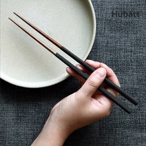 절제된 아름다움 호주산 천연 원목 말라스 우드 핸드메이드 나무젓가락, 라이트 그레이 1벌