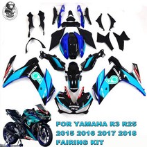 야마하R3 오토바이 액세서리 전체 차량 공정 키트 ABS 사출 성형은 야마하 YZFR3 R, Custom Carbon