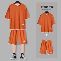 남자박스반팔티 남성 와플 트렌드 박시반팔티 반바지 한세트 코디 멋진 운동 캐주얼투피스 4797115921