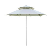 캠핑부락 팔각고정식 대형파라솔 이층, 대형파라솔 아이보리