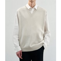 DRAW FIT드로우핏 드로우 핏소프 울 오버핏 니트 베스트 CREAM SOF WOOL OVER-FIT KNIT VEST 424544