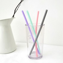 아가프라 실리콘빨대1p 20cm 아기빨대 재사용 열탕, 실리콘빨대-그레이