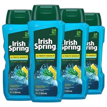 Irish 스프링 남성용 바디 워시 Spring, Tea Tree_18 Fl Oz (Pack of 4)