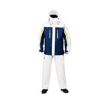 다이와 낚시복 DR-6007 상하세트 의류 방수소재 바다낚시복 레인슈트 멜빵바지 한벌 방수복 우비, 네이비/화이트M(003513)