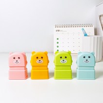 주문제작 의류겸용 곰돌이 스탬프, 핑크/의류검정, K08