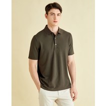 22SS 브라운 단색 면 반팔카라티셔츠 DMTS2B077W2