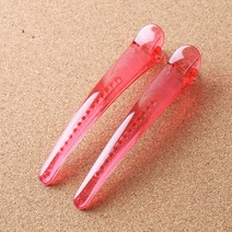 도매토피아 2p 인파우치 미용핀 12cm 컬러 헤어클립 집게핀 헤어, 1개