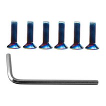 자동차 교체 부품 6pcs 번트 티타늄 스티어링 휠 볼트 나사 + 1x 렌치 키트 momo nardi nrg works 벨 보스 도구 자동차 액세서리, 은