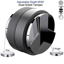 커피 디스트리뷰터 51mm 53mm 58mm 304 스테인레스 스틸 3 각진 슬로프 및, 듀얼 헤드 탬퍼