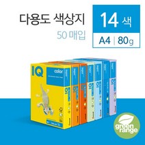 컬러 A4 용지 색상지 프린터 종이 복사 50매 80g, 그레이