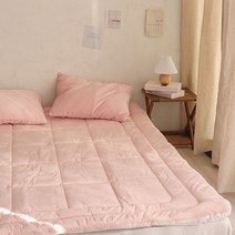 래리티샵 부드러운 밍크 극세사 두꺼운 침대토퍼 카페트 4colors, 핑크