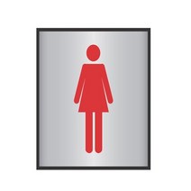 HY 고급 금속 알루미늄 여자화장실 표지판 화장실표지 화장실스티커