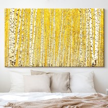 [당일발송!] 부자되는 황금 자작나무 풍수그림 10종 금전운 재물운 돈 가져다주는 황금빛그림, 3. 화사 자작나무