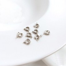 스프링 14K 금 도금 랍스터 걸쇠 쥬얼리 제작 용 DIY 팔찌 목걸이 재료 공예 10 개 20, [02] Platinum Color, [04] 7MM-20PCS