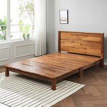 인리브 멀바우 원목 통깔판 침대 프레임 슈퍼싱글 퀸, 슈퍼싱글(SS), 미포함