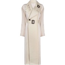 메종 마르지엘라 (당일) 22FW 넘버링 패치 백 로고 베이지 여성 트렌치 코트 S51AH0163 S52585 119