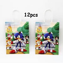 New Cartoon Sonic Party Supplies Boys Birthday Disposable Tableware Set Paper Plate Cup Napkins Baby, 27 12pcs paper paper