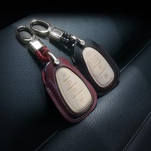 올뉴말리부 스마트키 가죽 키케이스 키홀더 키지갑 키링 악세사리, 레드와인
