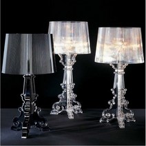 카르텔 Kartell 심플한 스탠드 아크릴 조명 램프 거실 침실 서재, 73x37cm, 스모크그레이