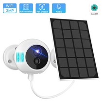 CCTV 사무실 보안 wifi 카메라 3mp hd 내장 배터리 태양열 야외 무선 pir 인간 알람 비디오 감시 icsee 앱, 4-13