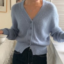 [바보사랑] 겟잇미 앙고라 브이넥 세미크롭 가디건 (9컬러)[겟잇미]